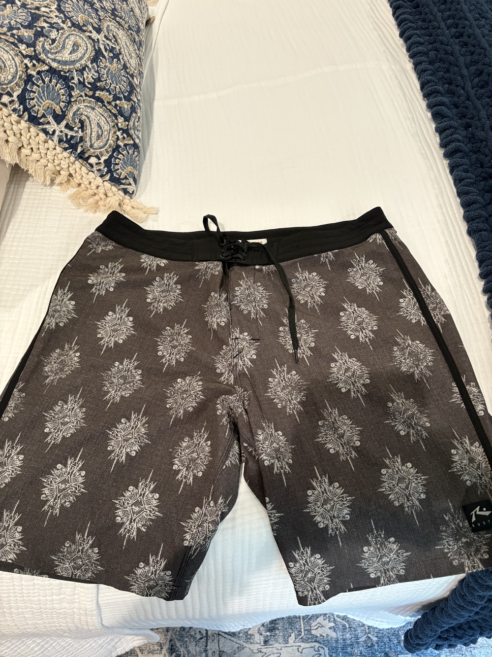 Rusty Black Swim Board Shorts
